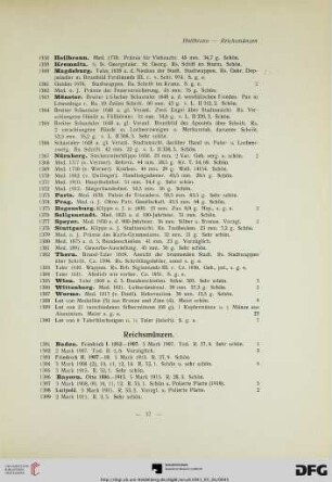 Reichsmünzen (Nr. 1391-1442)