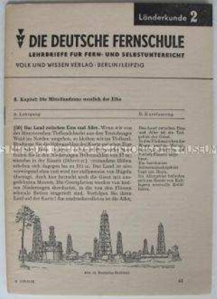 Lehrmaterial für das Fernstudium in der Sowjetischen Besatzungszone