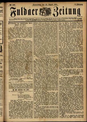 Ausgabe vom Donnerstag, den 20. August 1891.