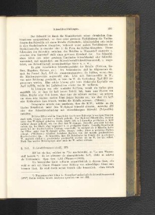 § 141. Schwefelwasserstoff, HS.