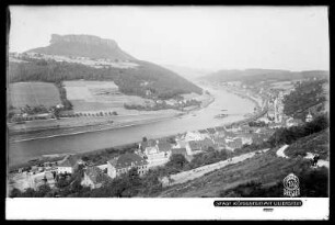 Blick auf die Stadt Königstein mit Lilienstein