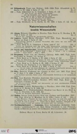 Naturwissenschaften (exakte Wissenschaft) (Nr. 201-330)