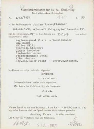 Jordan, Franz