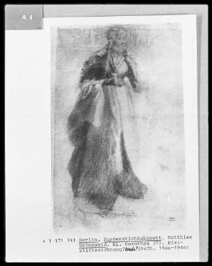 Heilige Katharina, Folio recto — Weibliche Heilige, Folio verso