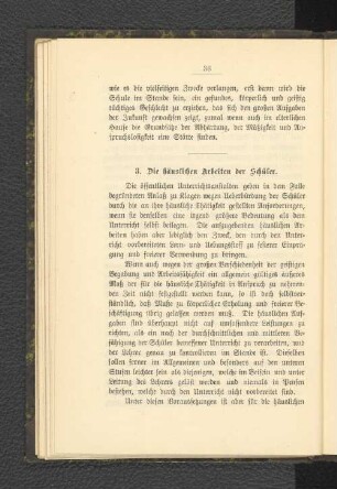 3. Die häuslichen Arbeiten der Schüler.