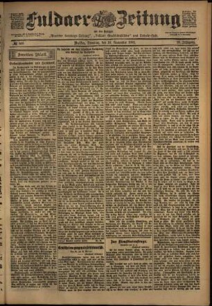 Zweite Ausgabe vom Dienstag, den 18. November 1902.