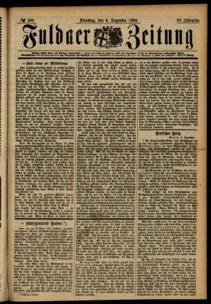 Ausgabe vom Dienstag, den 06. Dezember 1892.
