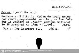 Berton, Henri Montan