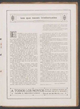 Los que nacen intelectuales