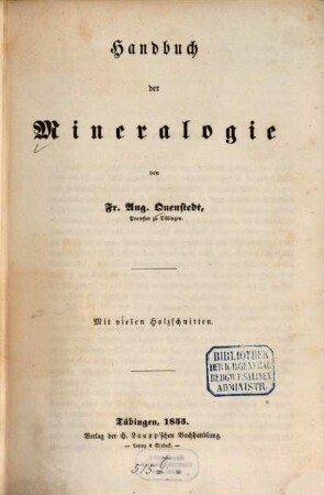 Handbuch der Mineralogie