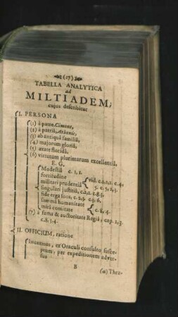 Tabella Analytica ad Miltiadem