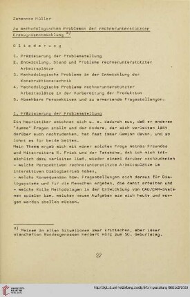 7: Zu methodologischen Problemen der rechnerunterstützten Erzeugnisentwicklung