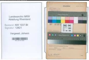 Entnazifizierung Johann Vergeest , geb. 09.03.1901 (Kaufmann)