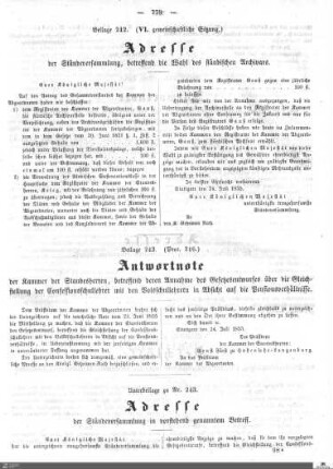 Beilagen zu Protokoll, 316. Sitzung