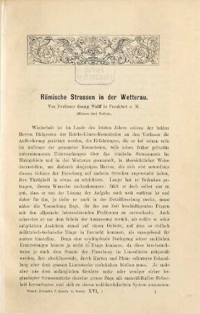 Westdeutsche Zeitschrift für Geschichte und Kunst. 16. 1897