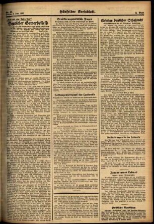 Zweite Ausgabe vom Freitag, den 04. Juni 1937.