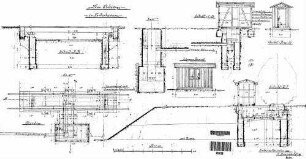 Neckarhausen (b Horb): Nebengebäude Gleiswaage Grundriß,Schnitte,Ansichten,Fundament