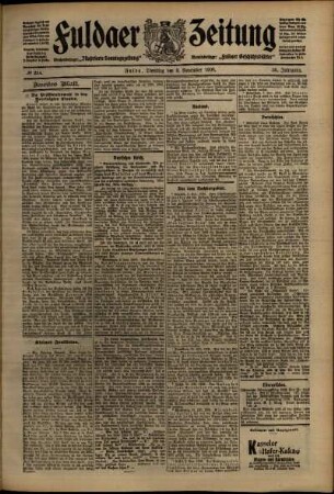 Zweite Ausgabe vom Dienstag, den 03. November 1908.