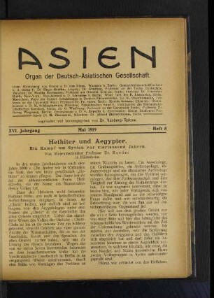 Hethiter und Aegypter.