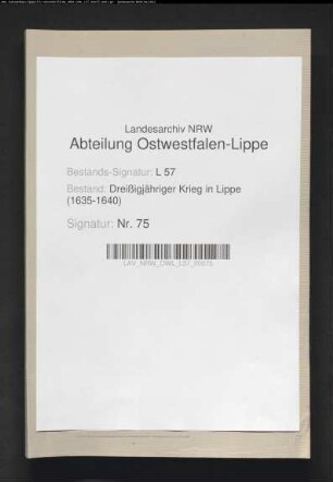 Kriegsdrangsale und Klagen der Stadt Horn
