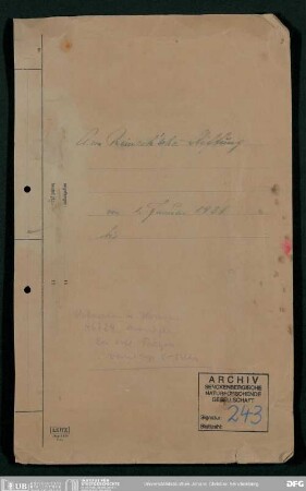 Verwaltung des Kapitalvermögens der Albert von Reinach-Stiftung