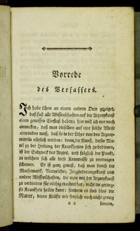 Vorrede des Verfassers