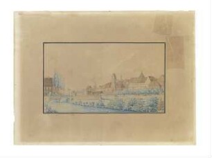 Ulm von Südosten - Teilansicht. Um 1820