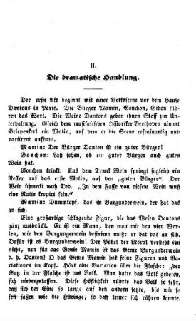 II. Die dramatische Handlung.