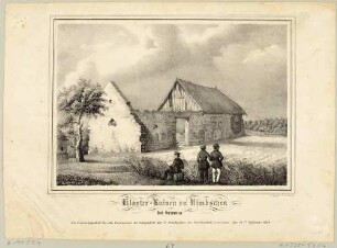 Die Ruinen des Klosters Nimbschen südlich von Grimma, Gedenkblatt zum Jubiläum der Fürstenschule Grimma 1850
