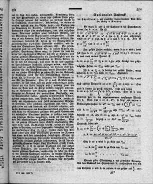 Rationaler Ausdurck : der Hypothenuse, mit ziemlicher Approrimation / von Graf von Georg von Buquoy