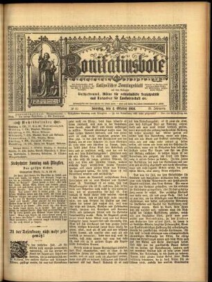 Erste Ausgabe vom Sonntag, den 04. Oktober 1908.