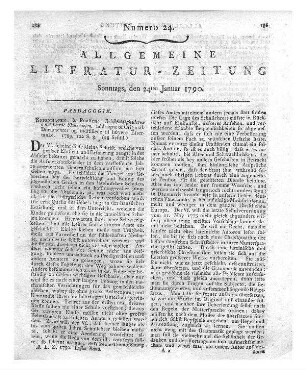 Vollbeding, J. C.: Ueber die Bildung des Bürgers. Leipzig: Sommer 1789