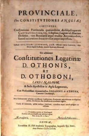 Provinciale, seu constitutiones Anglie