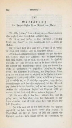 766-768 Erklärung des Hochwürdigsten Herrn Bischofs von Mainz