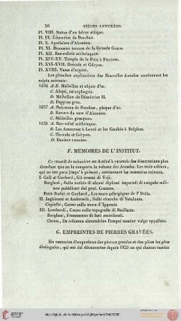 G. Empreintes de pierres gravées