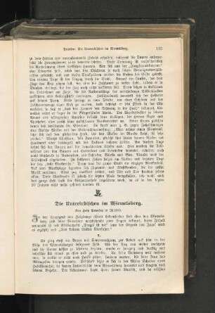 Die Unterirdischen im Wiemelsberg.