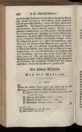 Der siebente Abschnitt. Von der Medicin.