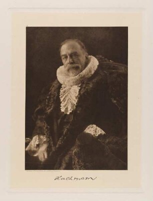 "Se. Magnifizenz Bürgermeister Dr. Gerhard Hachmann" aus der Mappe "Hamburgische Männer und Frauen am Anfang des XX. Jahrhunderts"