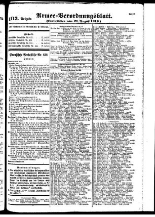 1113.Ausgabe. Montag, 21. August 1916