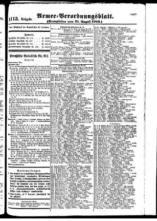 1113.Ausgabe. Montag, 21. August 1916