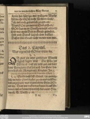 Das 2. Capitel. Was eigentlich Gottes Güte sey.