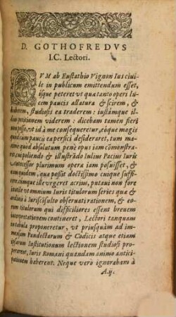 De ratione ordinis a iurisconsulto in Pandectis, Codice et Institutionibus servati