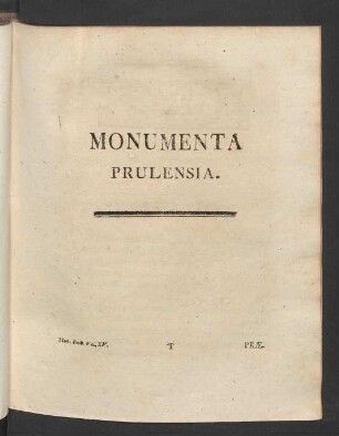 Monumenta Prulensia