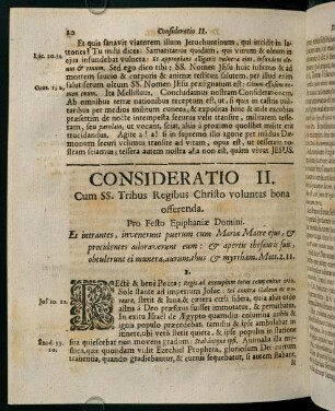 10-19, CONSIDERATIO II. Cum SS. Regibus Christo voluntas bona offerenda.