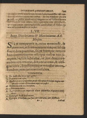 L. VII. Impp. Diocletianus [et] Maximianus AA. Musaeo.