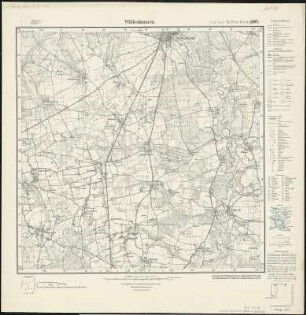 Messtischblatt 1593 : Wildeshausen, 1936 Wildeshausen : Wildeshausen. - Hrsg. 1900, einz. Nachtr. 1925. - 1:25000. - [Berlin]: Reichsamt für Landesaufnahme, 1936. - 1 Kt.