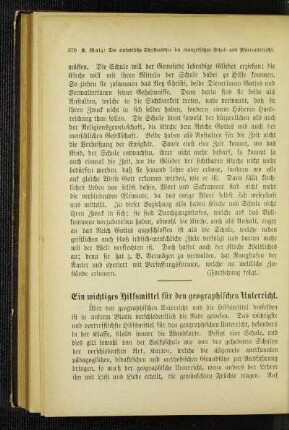 ¬Ein¬ wichtiges Hilfsmittel für den geographischen Unterricht