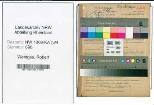 Entnazifizierung Robert Wentges , geb. 23.07.1897 (Kaufmann)