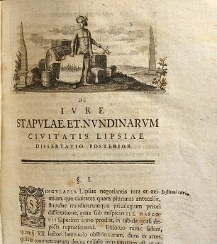 De Ivre Stapvlae Et Nvndinarvm Civitatis Lipsiae Dissertatio Posterior