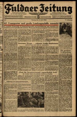 Ausgabe vom Montag, den 12. Juni 1944.